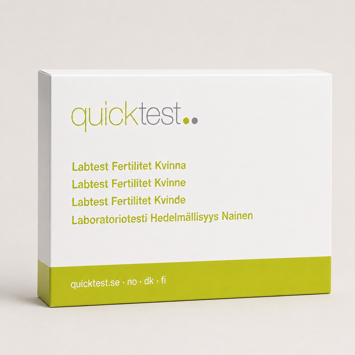 Komplett fertilitetstest - Quicktest laboratorietest, emballasje