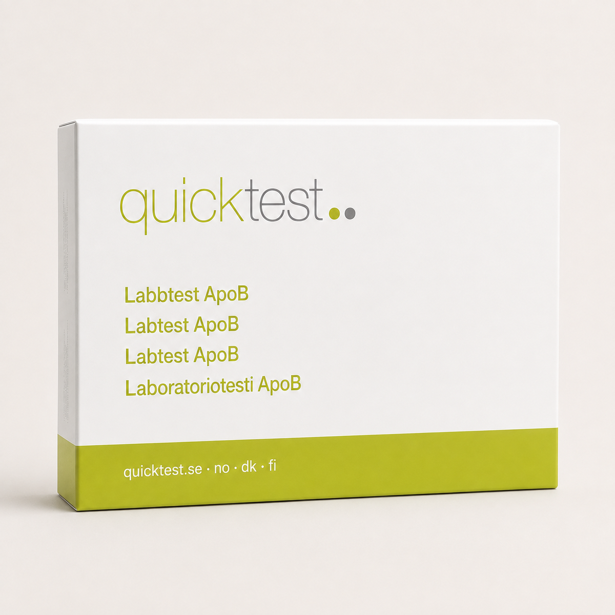 ApoB-test - Quicktest laboratorietest, emballasje