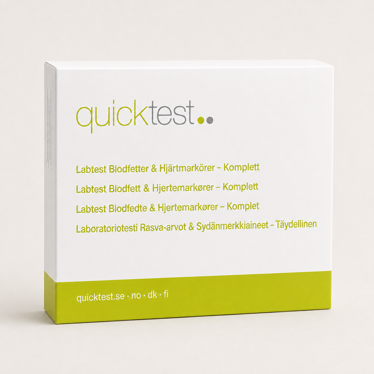 Hjerte- og kartest Stor - Quicktest laboratorietest, emballasje
