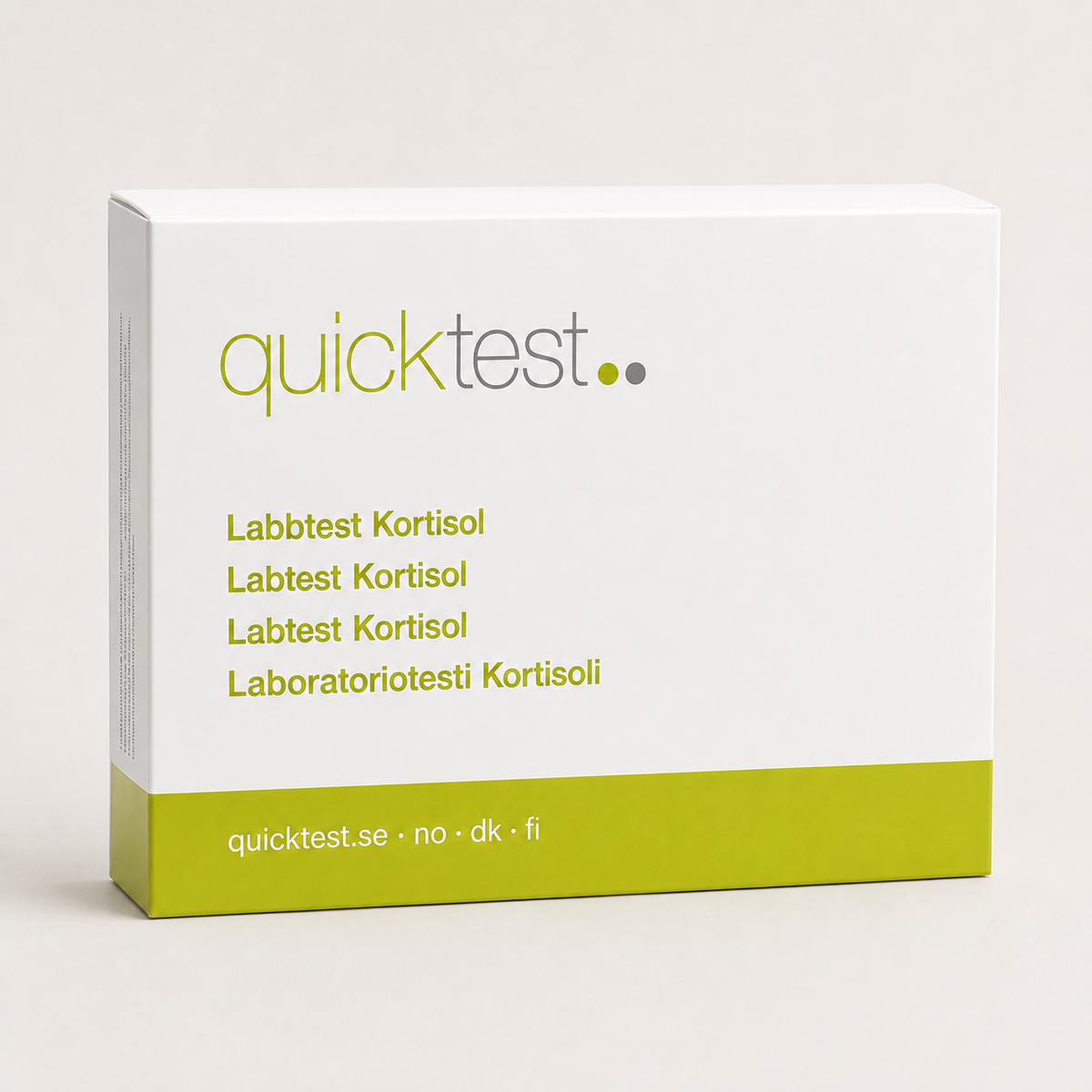 Kortisoltest - Quicktest laboratorietest, emballasje