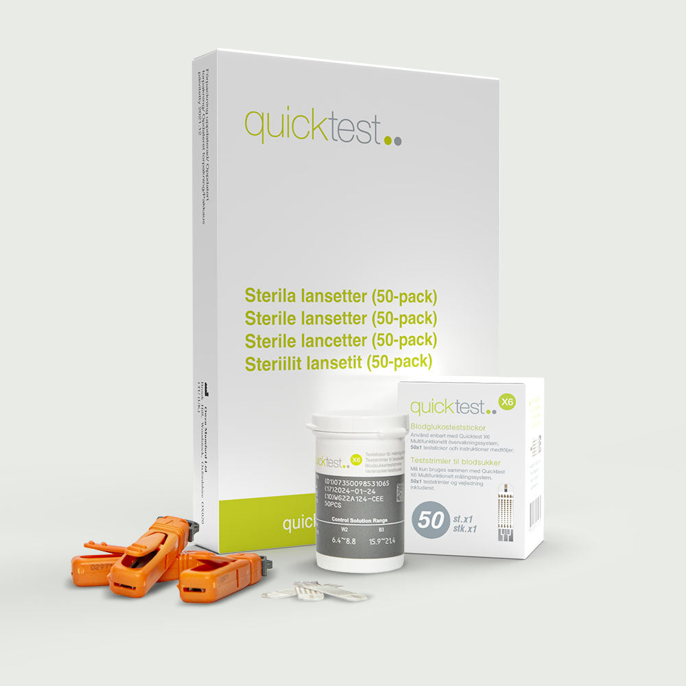 X6 Refill - Blodsukkerstrimler 50 stk