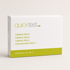 HbA1c-test - langtidsblodsukker - Quicktest laboratorietest, emballasje