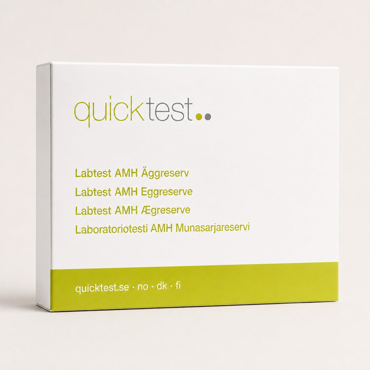 AMH-test - eggreserve - Quicktest laboratorietest, emballasje