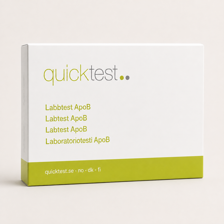 ApoB-test - Quicktest laboratorietest, emballasje