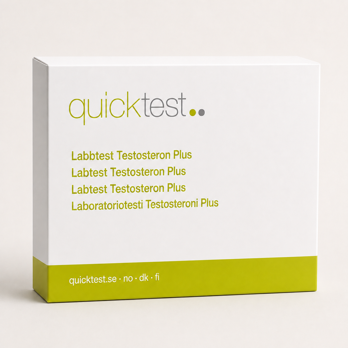 Stor testosterontest - Quicktest laboratorietest, emballasje