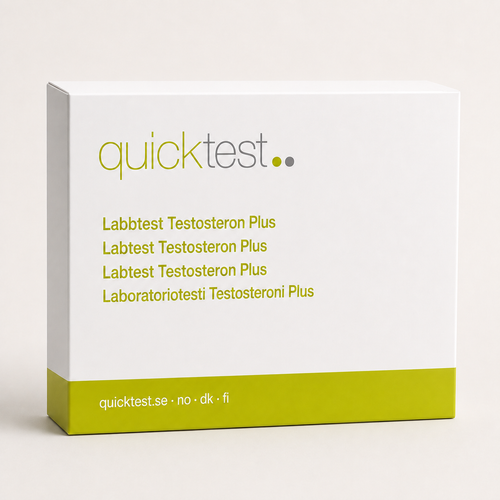 Stor testosterontest - Quicktest laboratorietest, emballasje