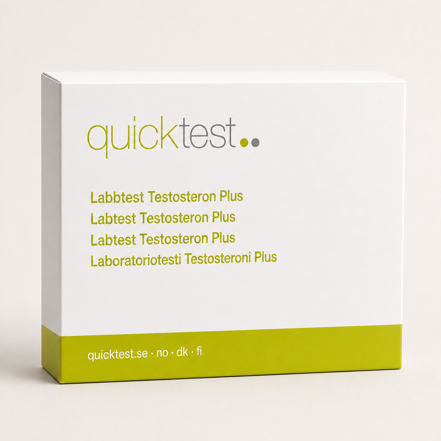 Stor testosterontest - Quicktest laboratorietest, emballasje