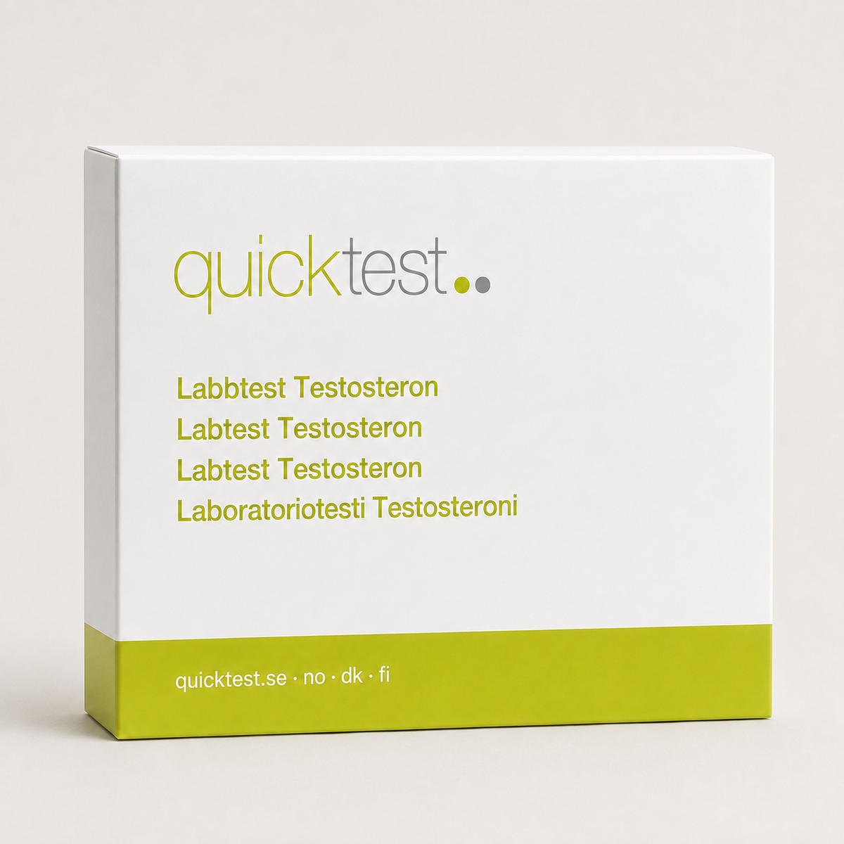 Testosterontest - Quicktest laboratorietest, emballasje