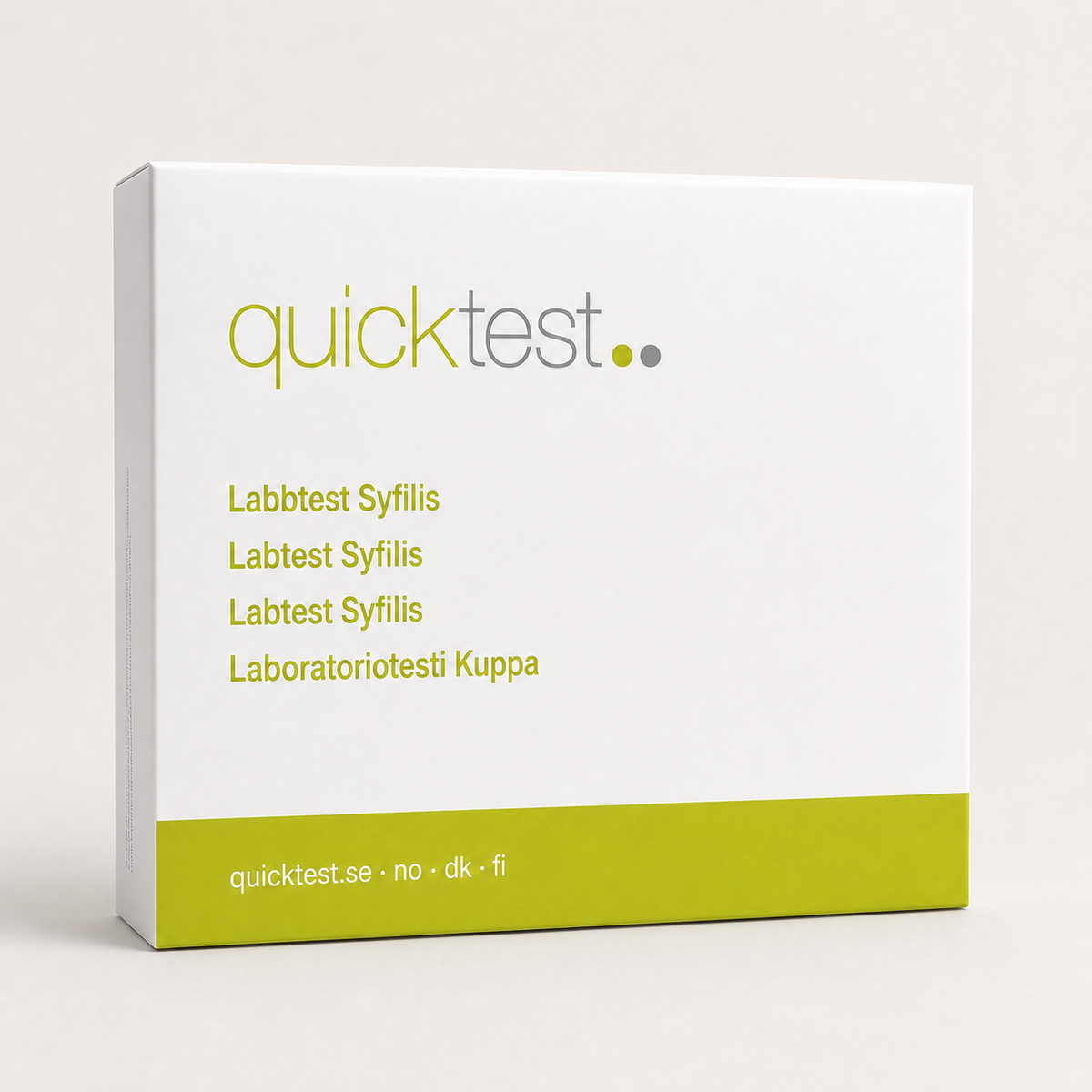 Syfilistest - labprofil - Quicktest laboratorietest, emballasje