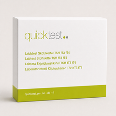 Skjoldbruskkjerteltest Basis - TSH, fT3 & fT4 - Quicktest laboratorietest, emballasje