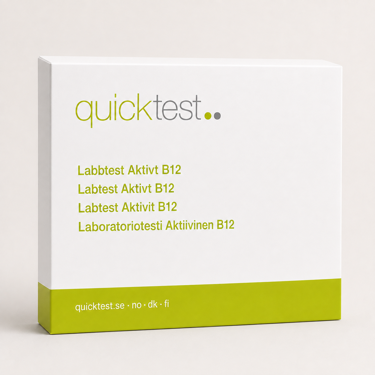 B12-test - Quicktest laboratorietest, emballasje