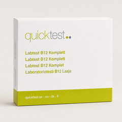 Komplett B12-test - totalt & aktivt B12 - Quicktest laboratorietest, emballasje