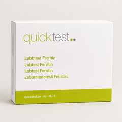 Ferritintest - jernlager - Quicktest laboratorietest, emballasje