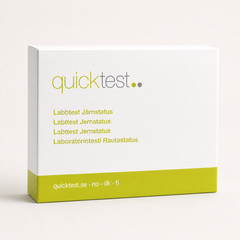 Komplett jernstatus - Quicktest laboratorietest, emballasje
