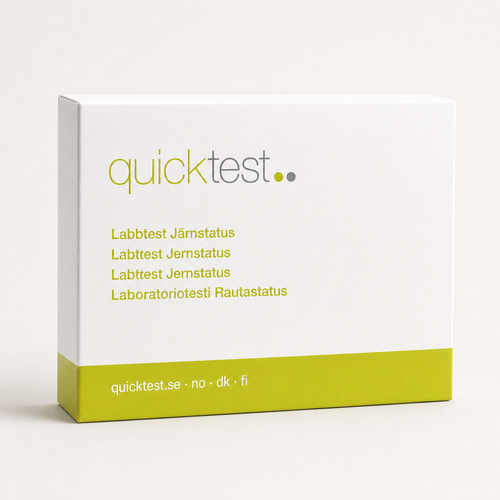Komplett jernstatus - Quicktest laboratorietest, emballasje