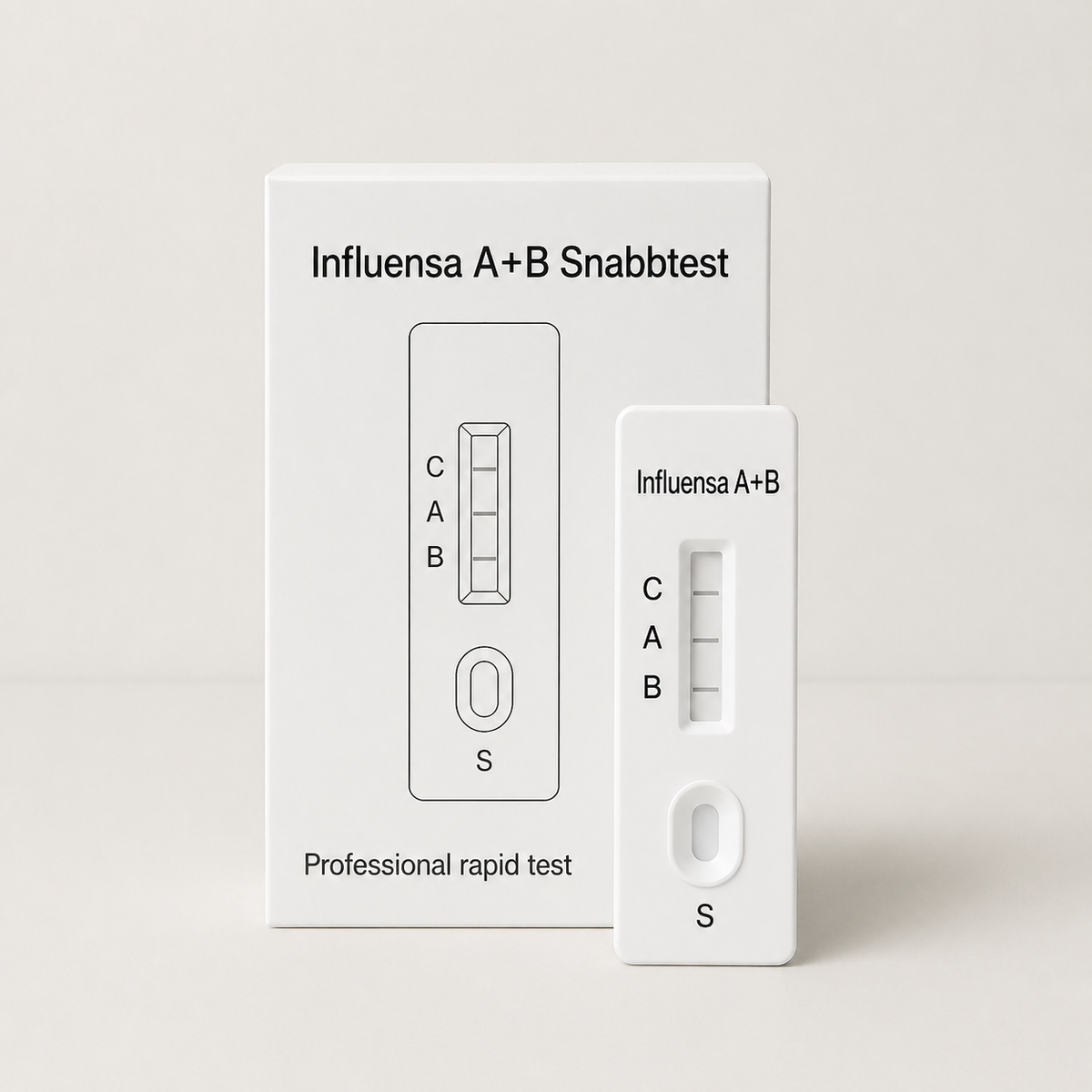 Influensa A+B Självtest 1-pack - Professionellt bruk i 3-i-1 Paket – Luftvägsinfektioner (professionellt bruk) från Quicktest
