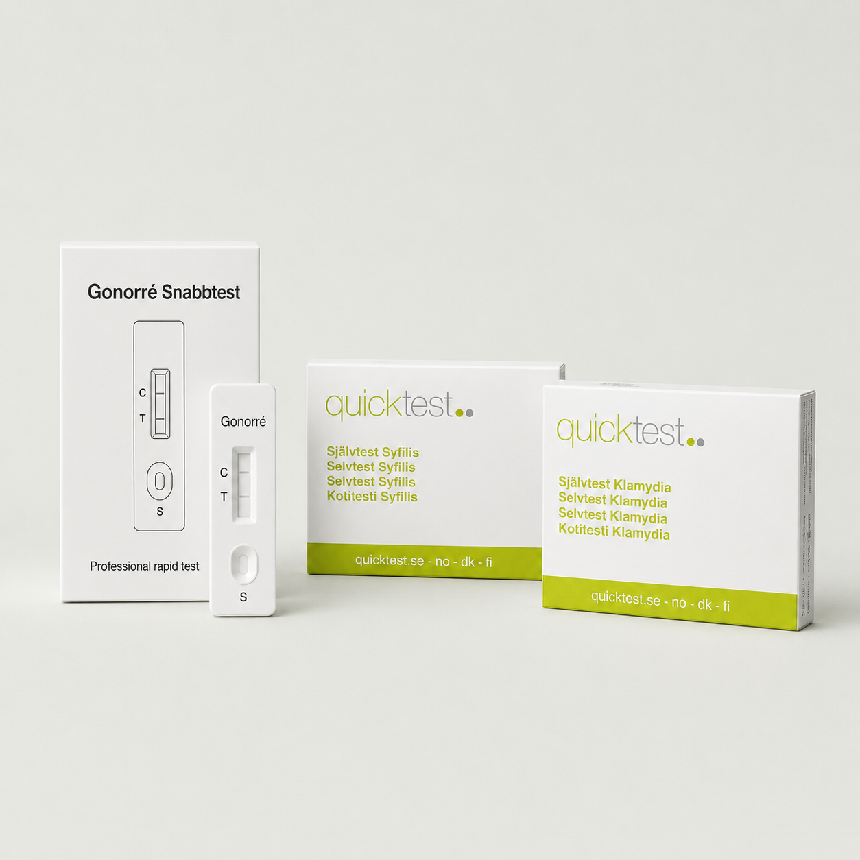 3-i-1 STI-pakke - Klamydia, Gonoré & Syfilis