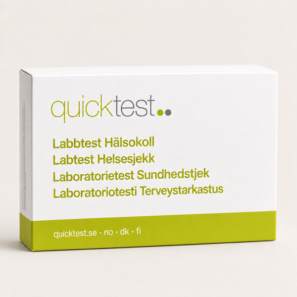 Helsesjekk blodfett + lever + nyre + blodsukker laboratorietest - Prøvetaking hjemme