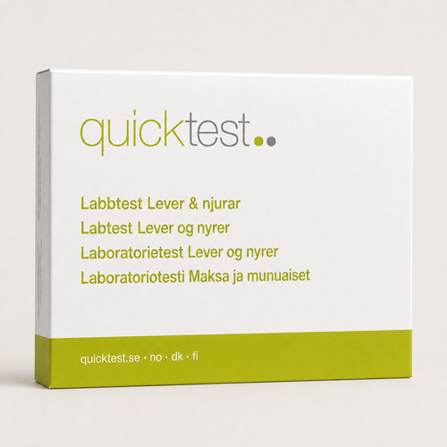 Lever- og nyretest - Quicktest laboratorietest, emballasje