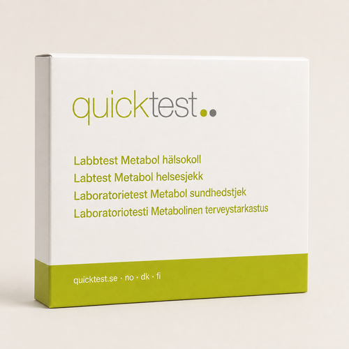 Metabolsk helsesjekk - Quicktest laboratorietest, emballasje