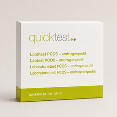 PCOS-test - androgenprofil - Quicktest laboratorietest, emballasje
