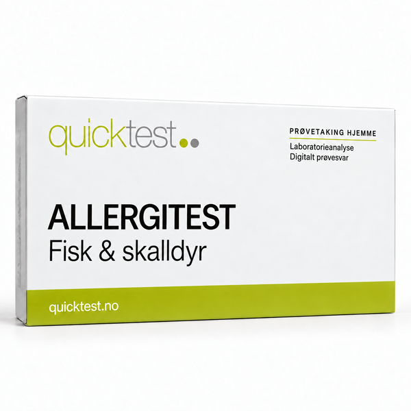 Fisk- og skalldyrallergi – Laboratorietest – Prøvetaking hjemme
