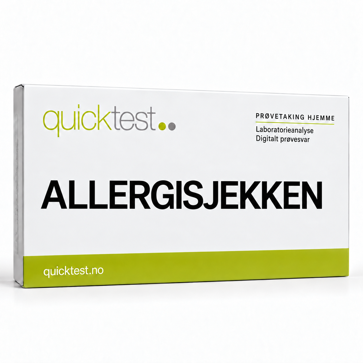 Quicktest Allergisjekken – Laboratorietest for pollen, pelsdyr, husstøvmidd og utvalgte matvarer.