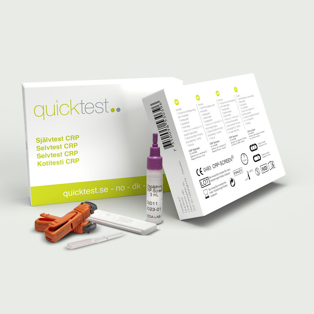 CRP-test – Självtest i 3-i-1 Paket – Infektionskoll från Quicktest