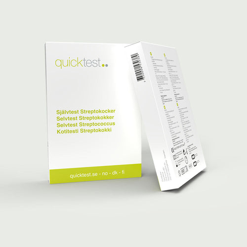Halsflusstest – Självtest i 3-i-1 Paket – Infektionskoll från Quicktest