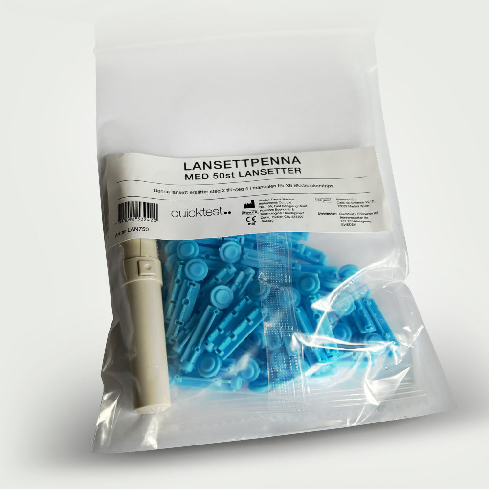 Lansettpenn inkl. 50 lansettnåler