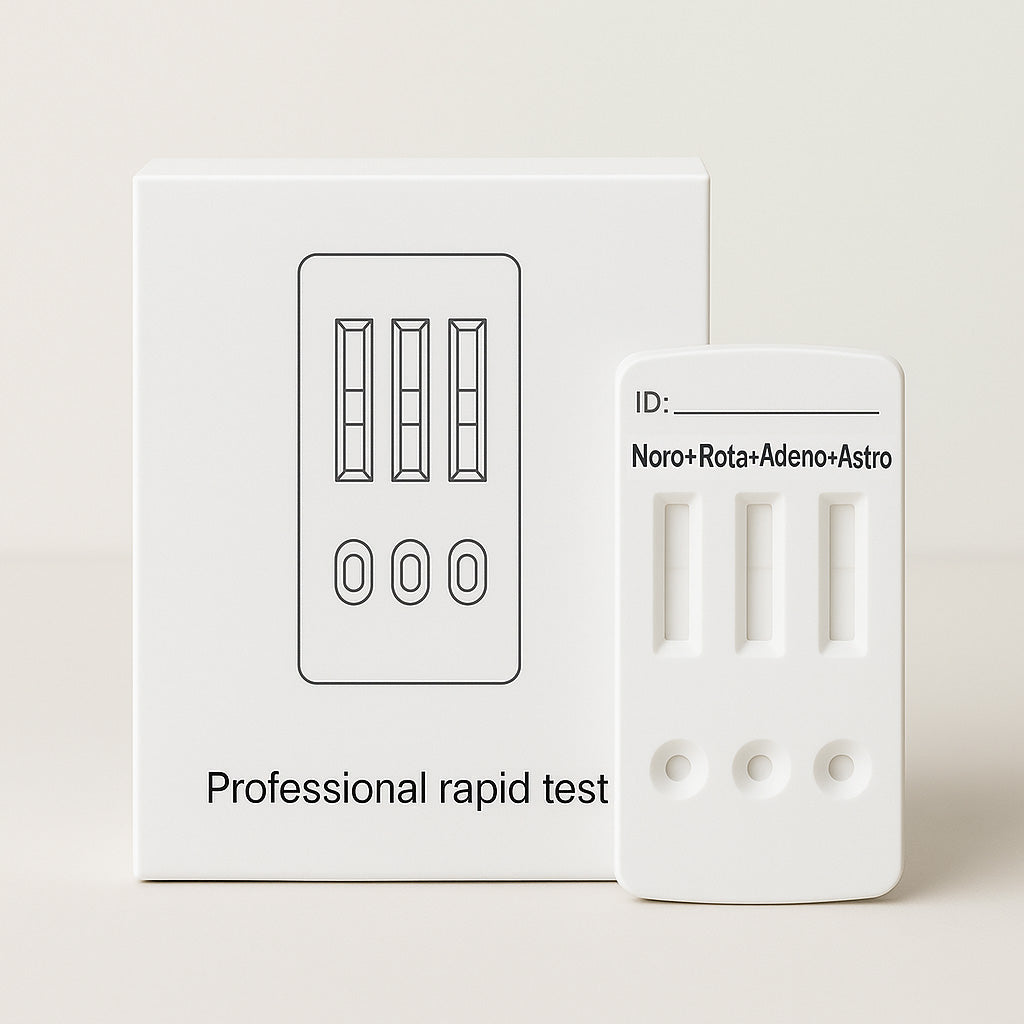 Norovirus + Rotavirus + Adenovirus + Astrovirus Kombinasjonstest 10-pakning – Profesjonell bruk