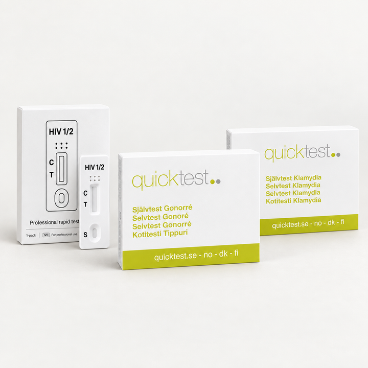 STI-pakke 3-i-1 - hurtigtest for klamydia, gonoré og HIV